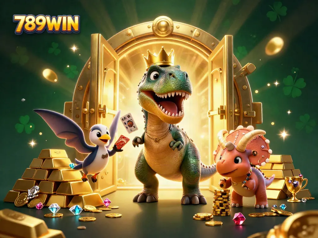 Participate in thrilling games at 789WIN with colorful characters and exciting casino elements.