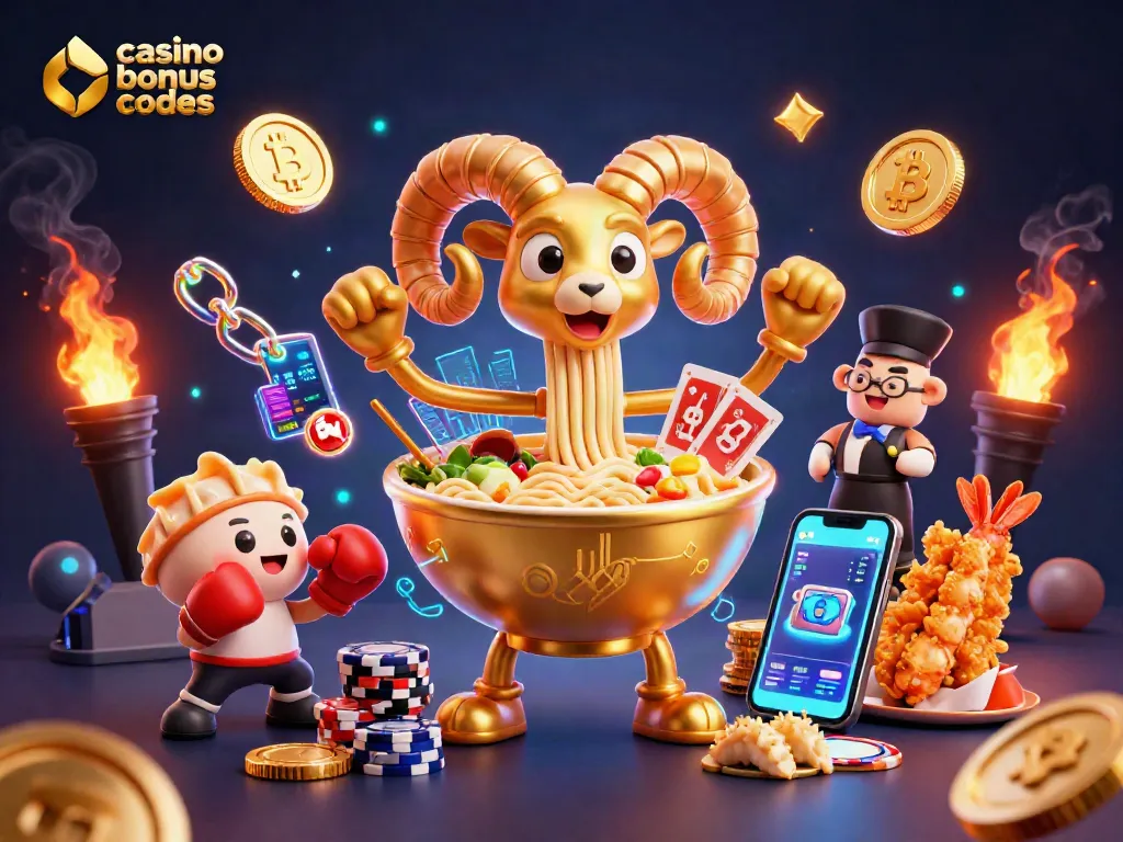 Win with exclusive casino bonus codes showcasing vibrant 3D casino elements and characters.