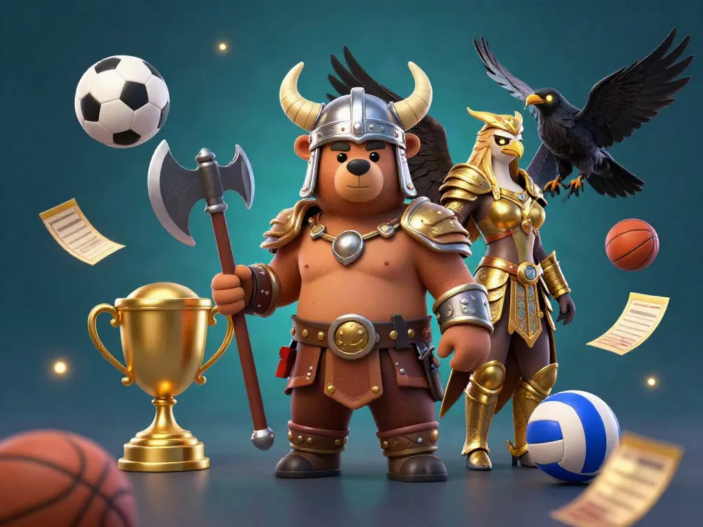 Experience thrilling casino action with the mubet banner featuring vibrant characters and sports elements.