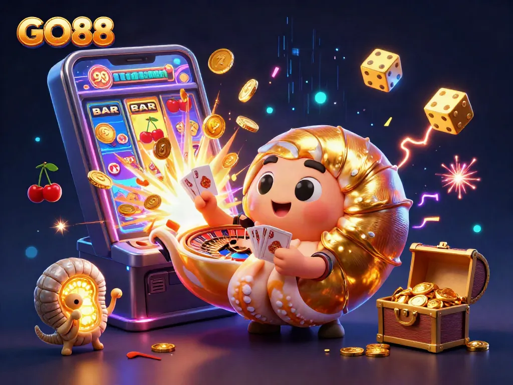 Spin the GO88 roulette and win while enjoying a vibrant casino experience with slot machines and golden treasures.