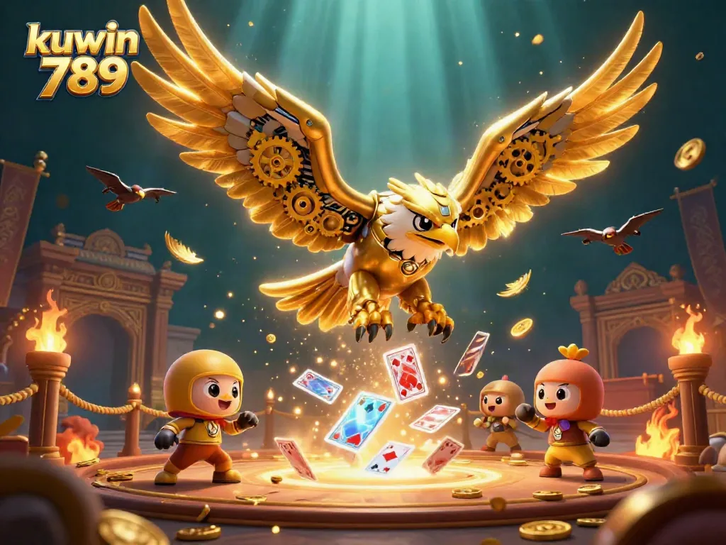 Experience the thrill of kuwin 789 with dynamic 3D casino elements and captivating characters.